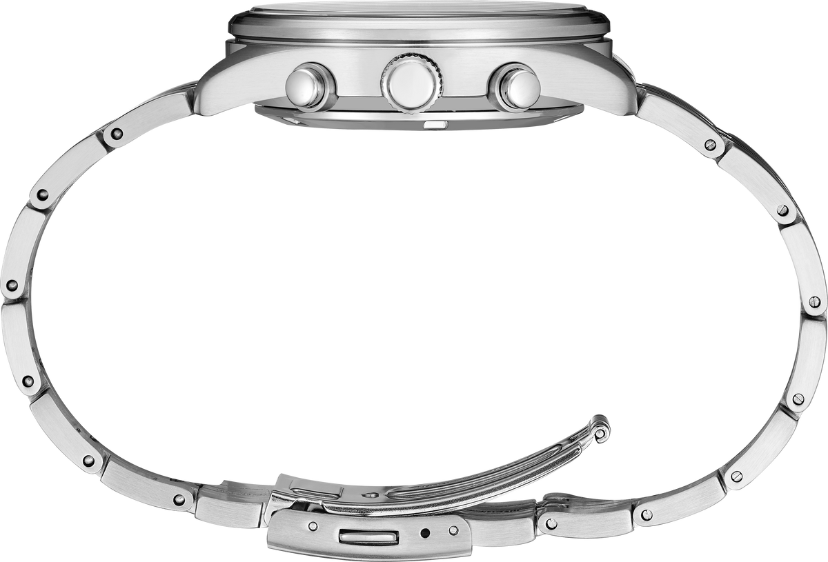 Men's Seiko Essentials SSB425 Quartz Chronograph Silver Dial 41.5mm Watch - view 2