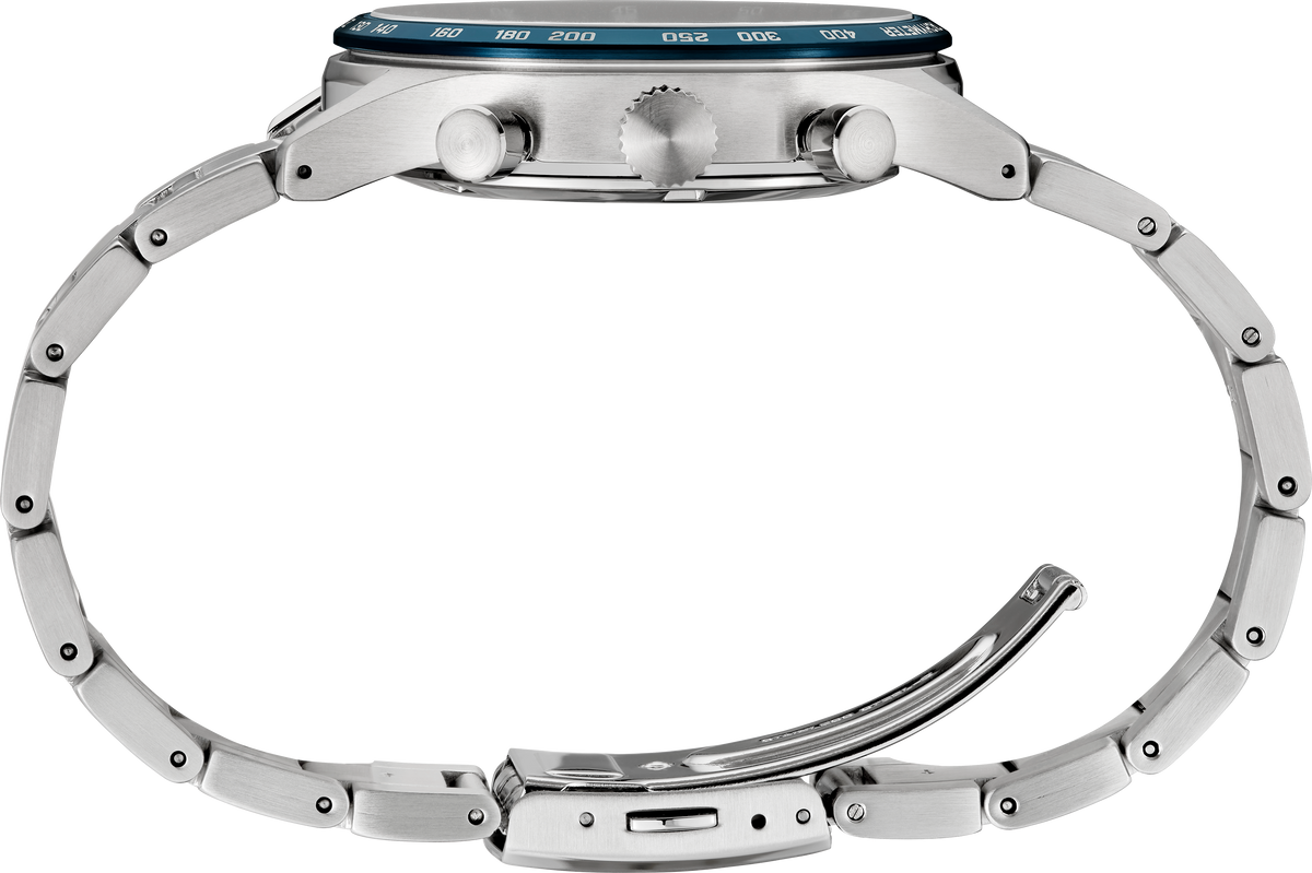 Men's Seiko Essentials SSB445 Quartz Chronograph Blue Dial 43mm Watch - view 2