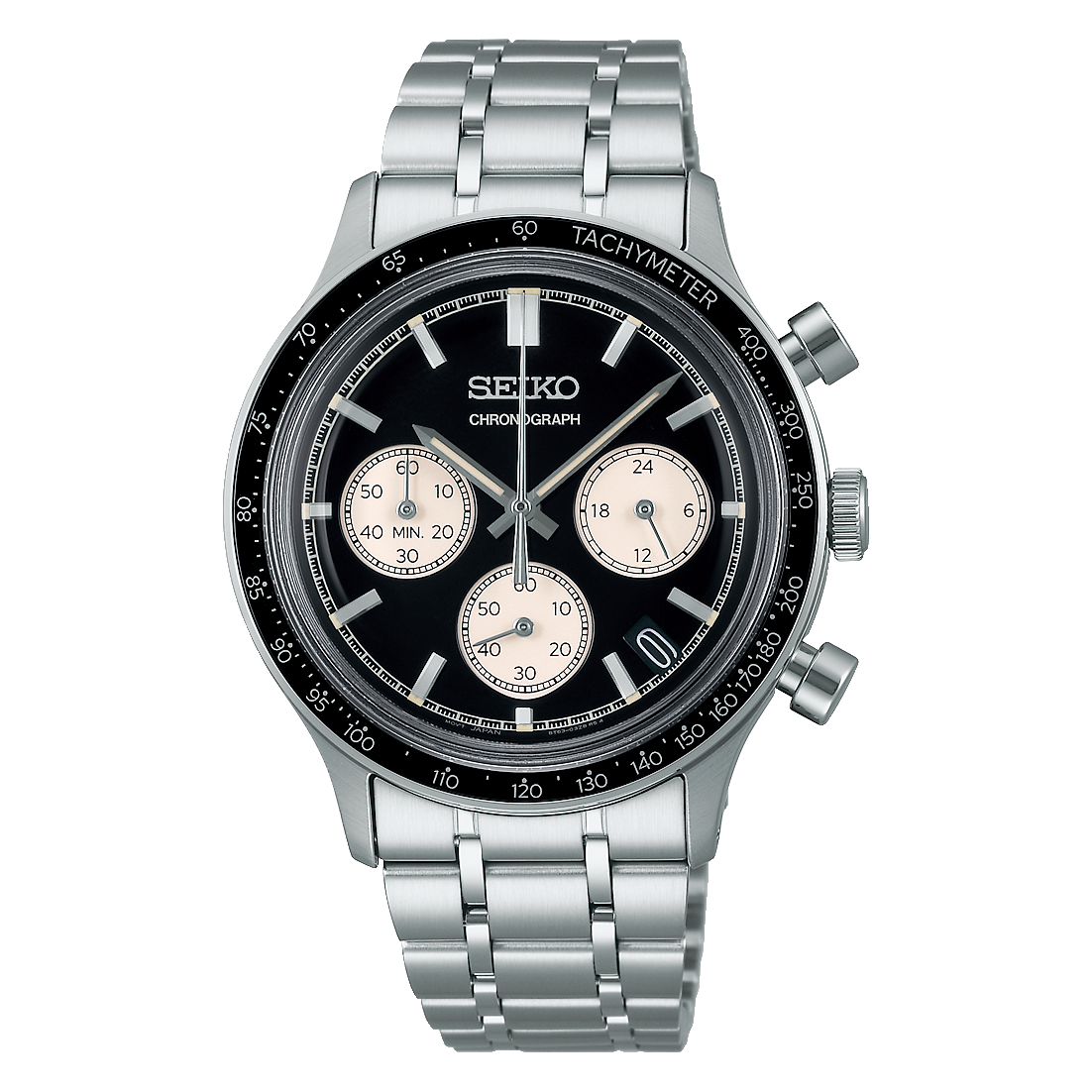 Men's Seiko Discover More SSB479 Quartz Chronograph Black Dial 38.7mm Watch
