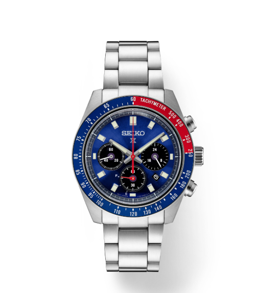 Seiko Prospex Speedtimer Blue Dial Stainless Steel Bracelet Watch