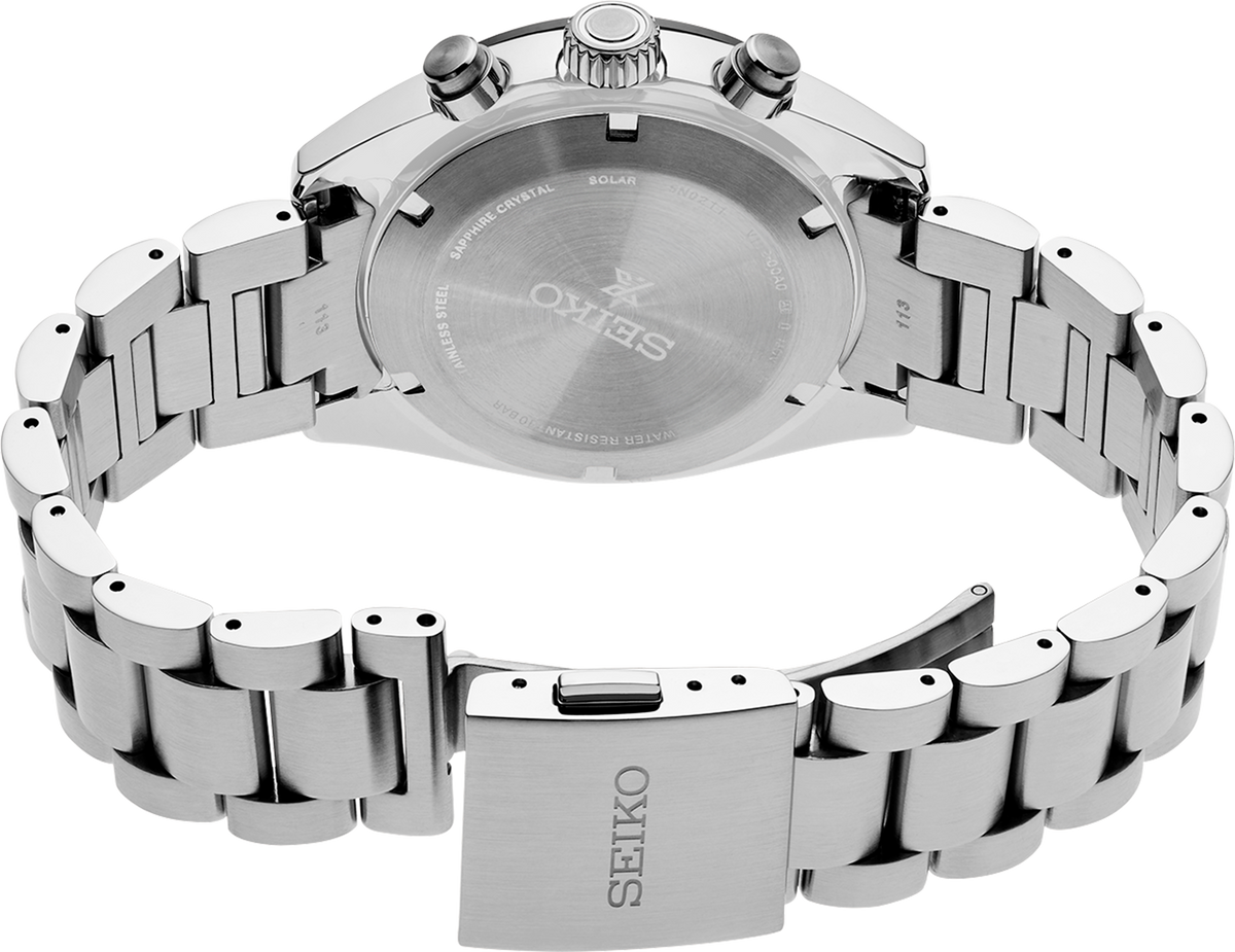 Men's Seiko Prospex Speedtimer SSC963 Solar Chronograph Pink Dial 39mm Watch - view 3