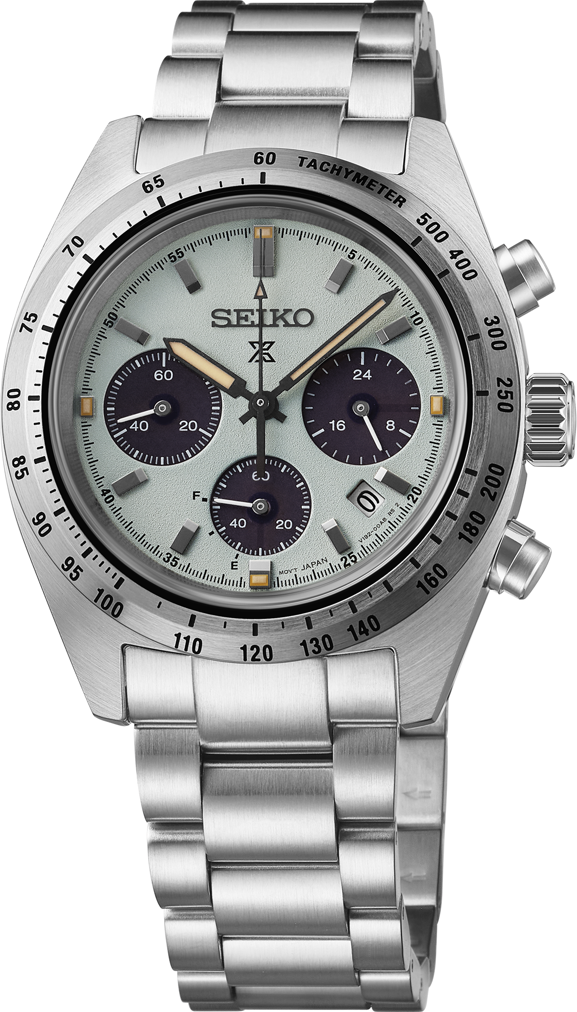 Men's Seiko Prospex Speedtimer SSC965 Solar Chronograph Green Dial 39mm Watch