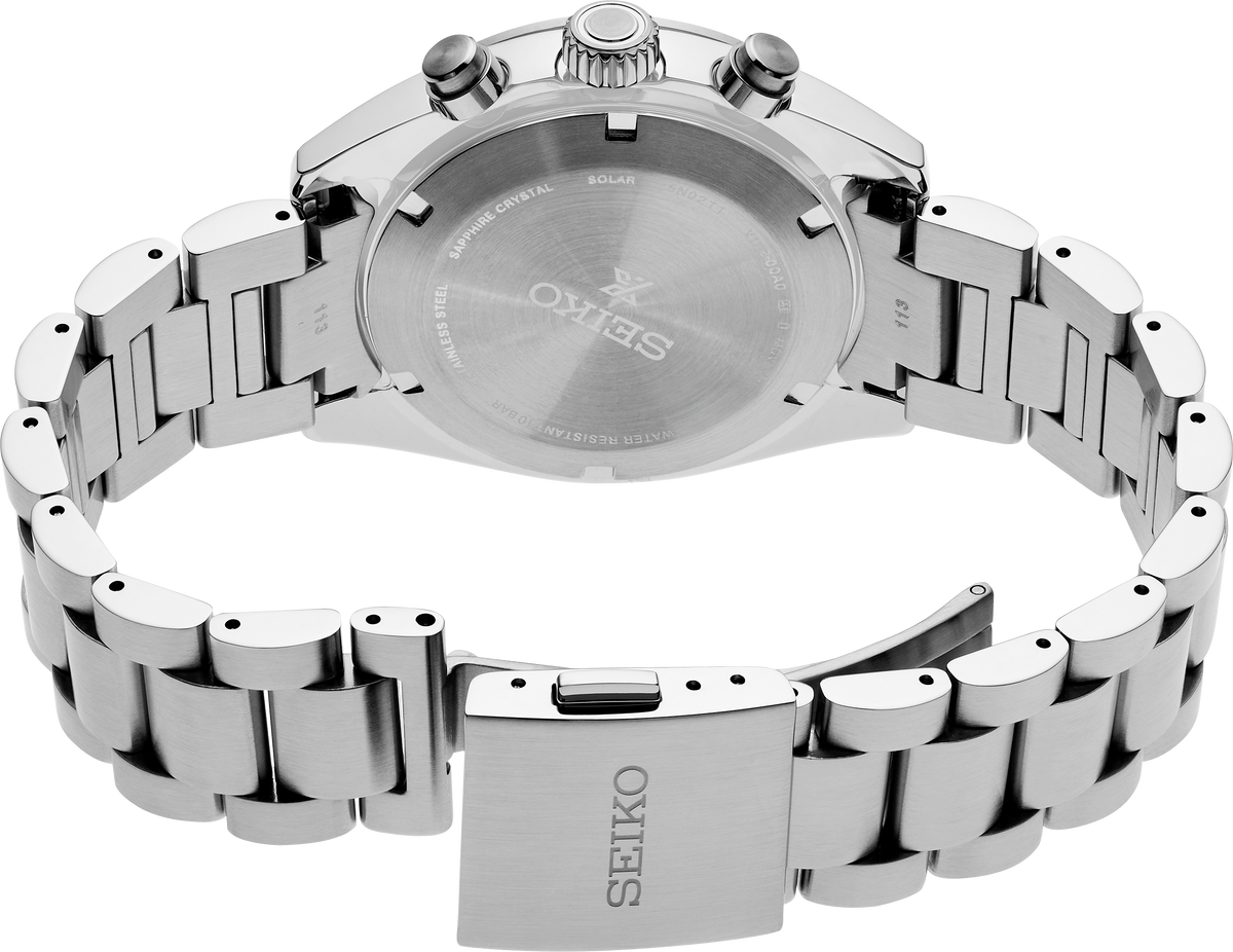 Men's Seiko Prospex Speedtimer SSC965 Solar Chronograph Green Dial 39mm Watch - view 3
