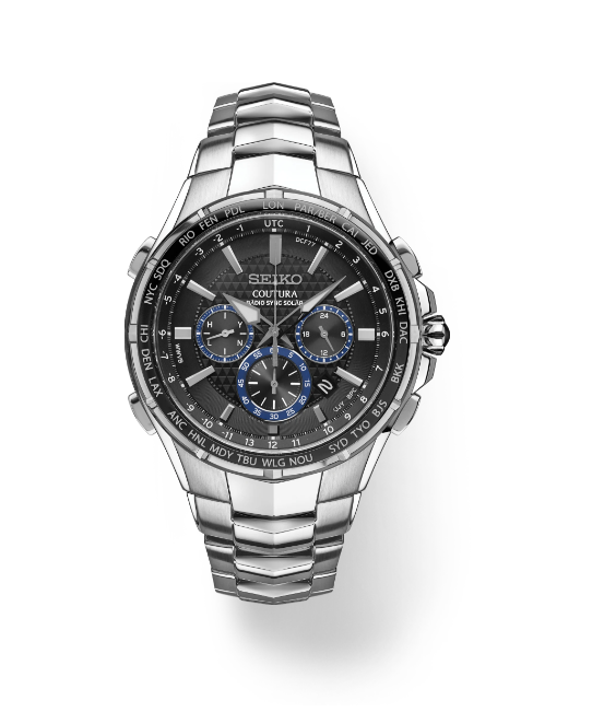 Seiko Coutura Radio Sync Solar Watch Steel Bracelet Men's Watch