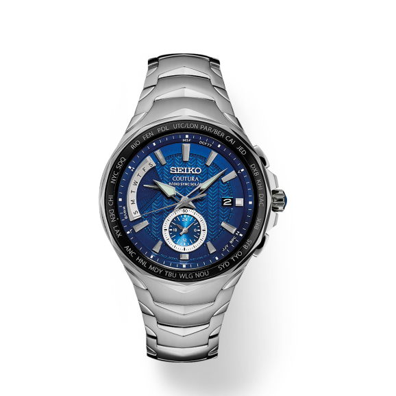 Seiko Men's Coutura Stainless Steel Radio Sync Solar Watch