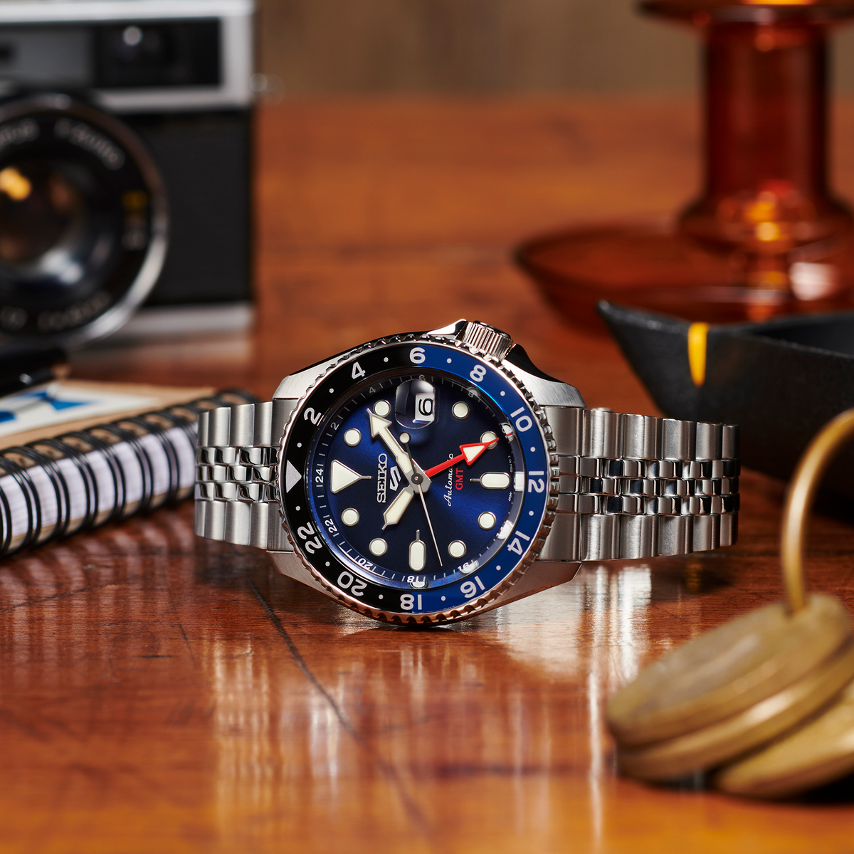Men's Seiko 5 Sports SSK003 Automatic GMT Blue Dial Watch product image 4