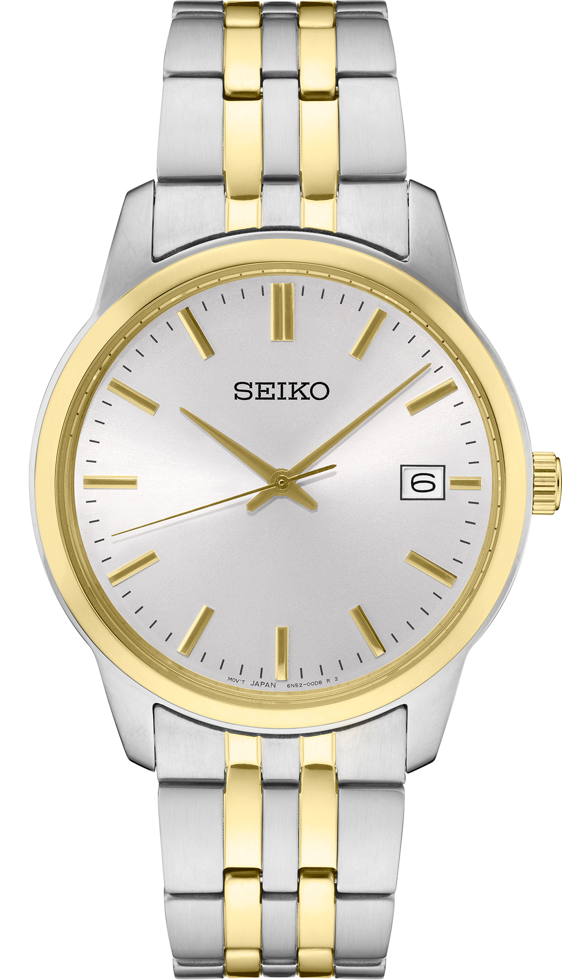 Men's Seiko Essentials SUR402 Two-Tone Quartz Watch front view