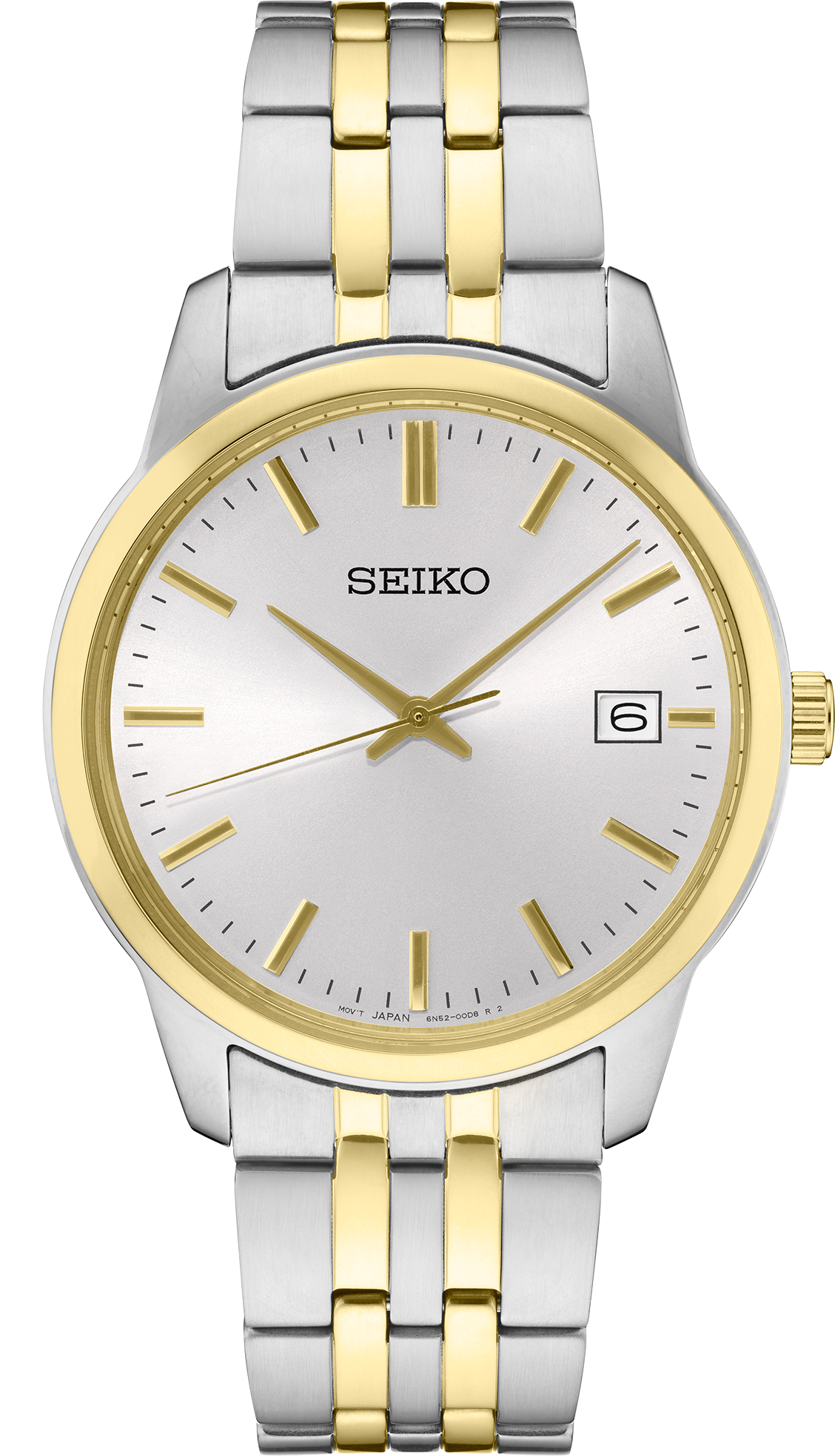 Men's Seiko Essentials SUR402 Two-Tone Quartz Watch front view