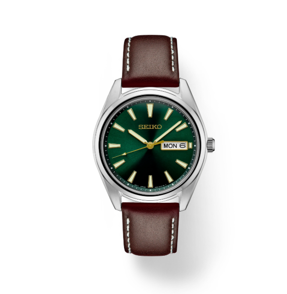 Seiko Essentials Green Sunray Dial