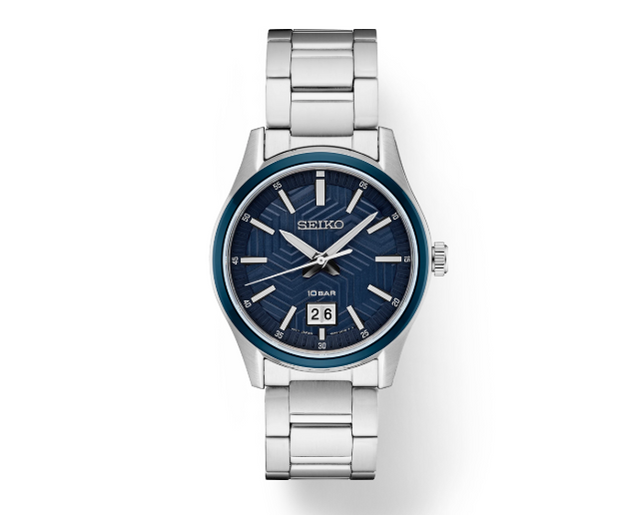 Seiko Essentials Matte Blue Dial Stainless Steel Bracelet Men's Watch