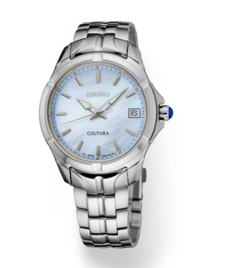 Seiko Coutura Versatile Timepiece Light Blue Mother of pearl Dial
