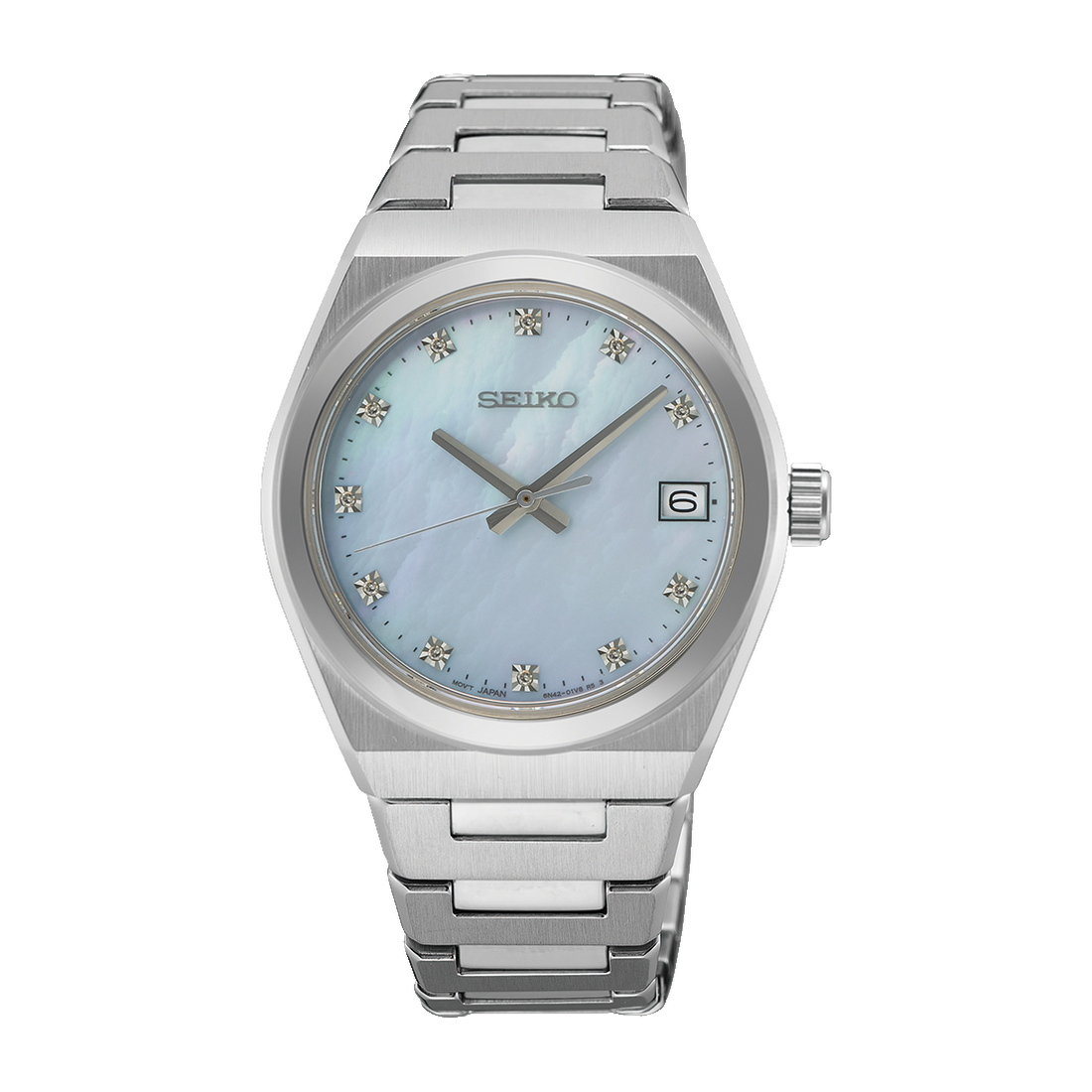 Women's Seiko Discover More SUR603 Blue Mother of Pearl Dial 34.0mm Watch