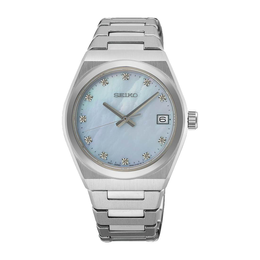 Women's Seiko Discover More SUR603 Blue Mother of Pearl Dial 34.0mm Watch
