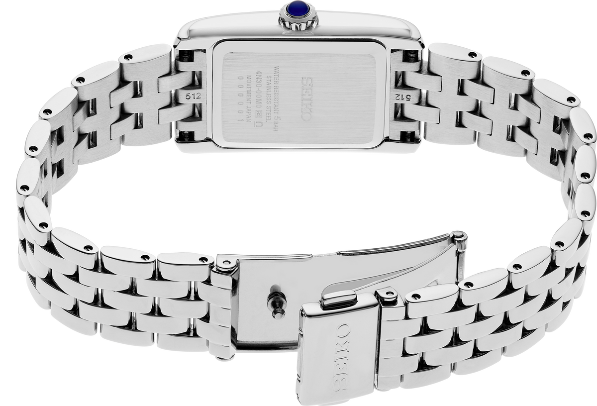 Women's Seiko Essentials SWR085 Blue Rectangular Quartz Watch product image 3