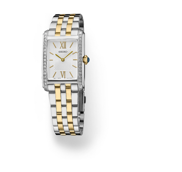 Classic Quartz Crystal Silver Dial Ladies Watch