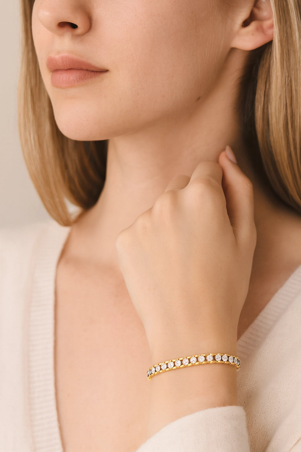 10K Yellow Gold 5mm 7In 2.00 ctw Diamond Bracelet