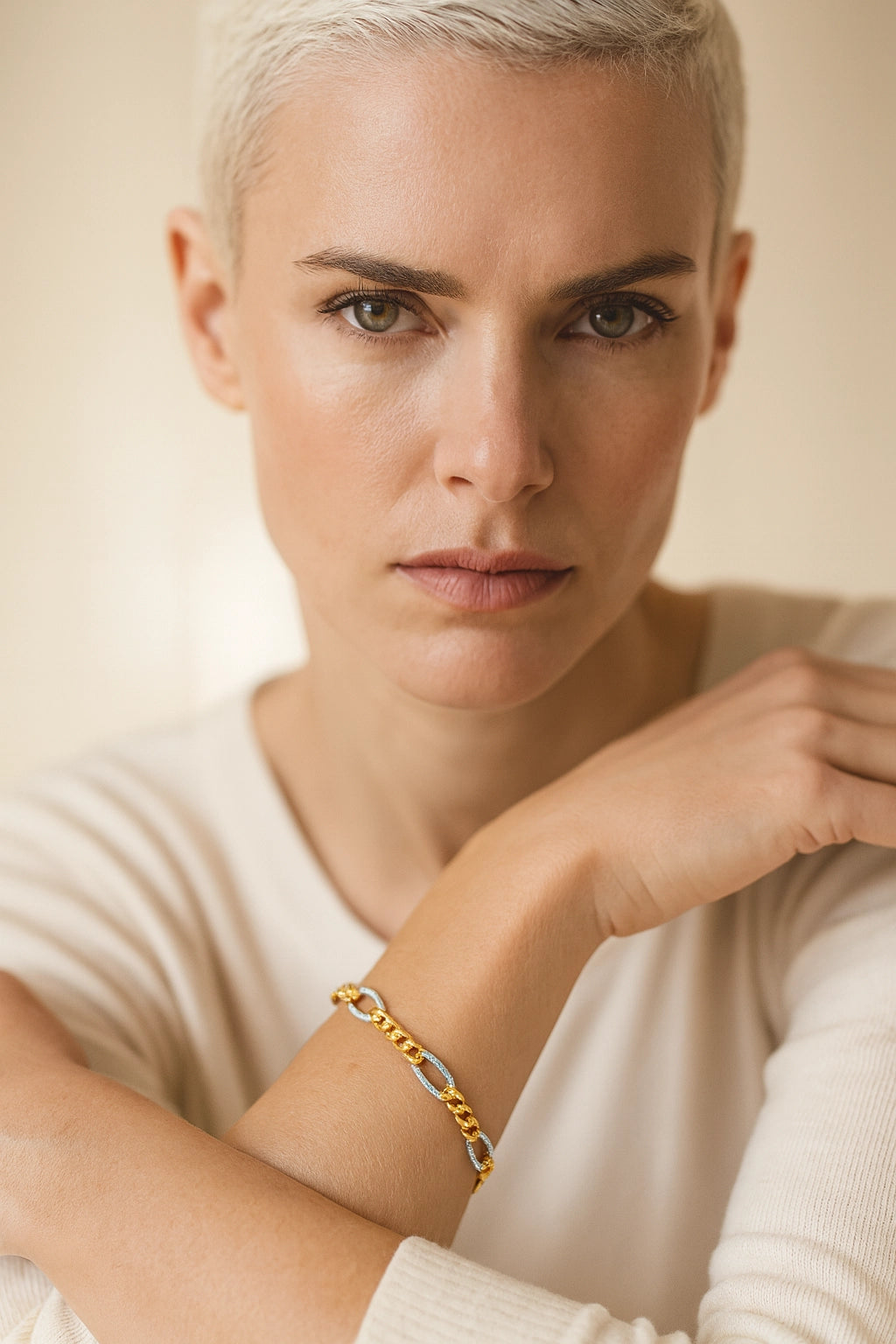 14K Two Tone 0.50 ctw Fashion Bracelet