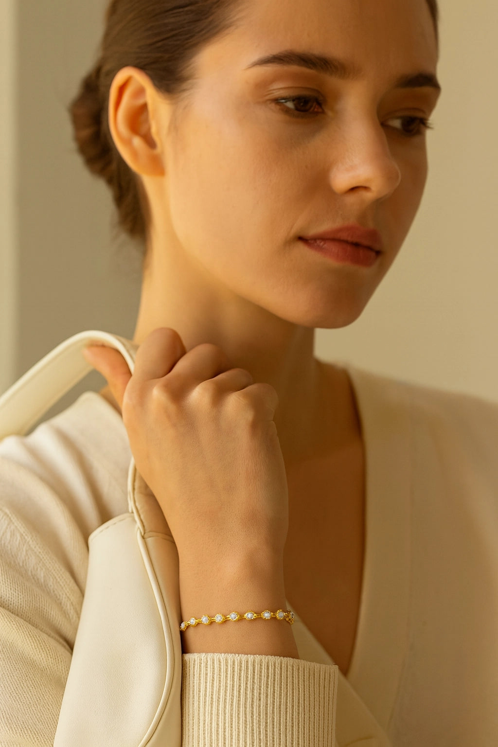 10K Yellow Gold 1.00 ctw Diamond Hexagon Bracelet