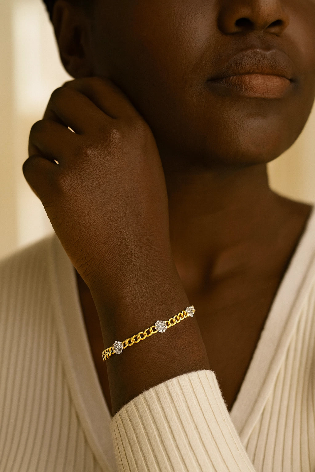14K Yellow Gold 0.25 ctw Cuban Bracelet