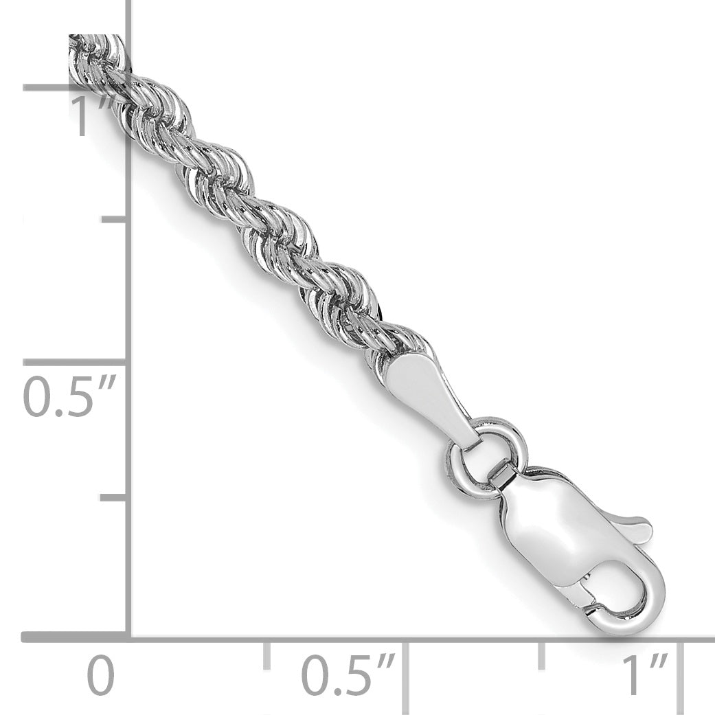 14K Wg 2.75mm 8In Regular 8In  Rope Chain