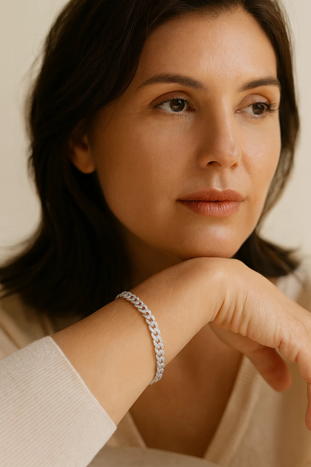 10K White Gold 1.00 ctw Diamond Fashion Bracelet