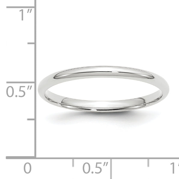 10Kw 2mm Ltw Comfort Fit Band Size 7