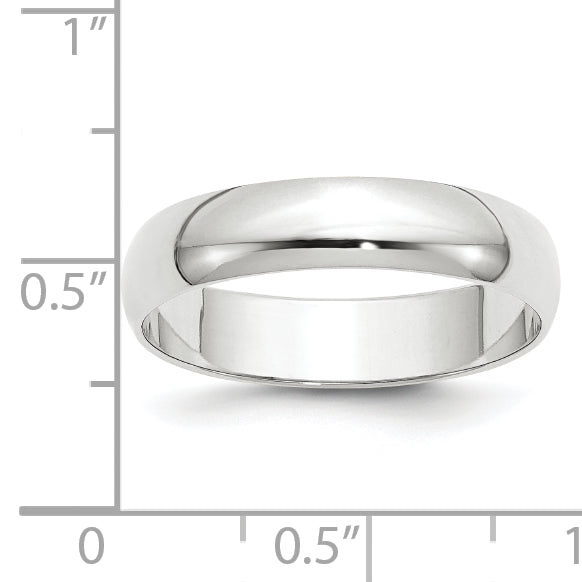 10Kw 5mm Ltw Half Round Band Size 8.5