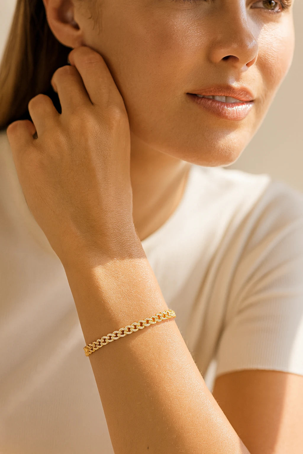 10K Yellow Gold 1.00 ctw Cuban Diamond Bracelet