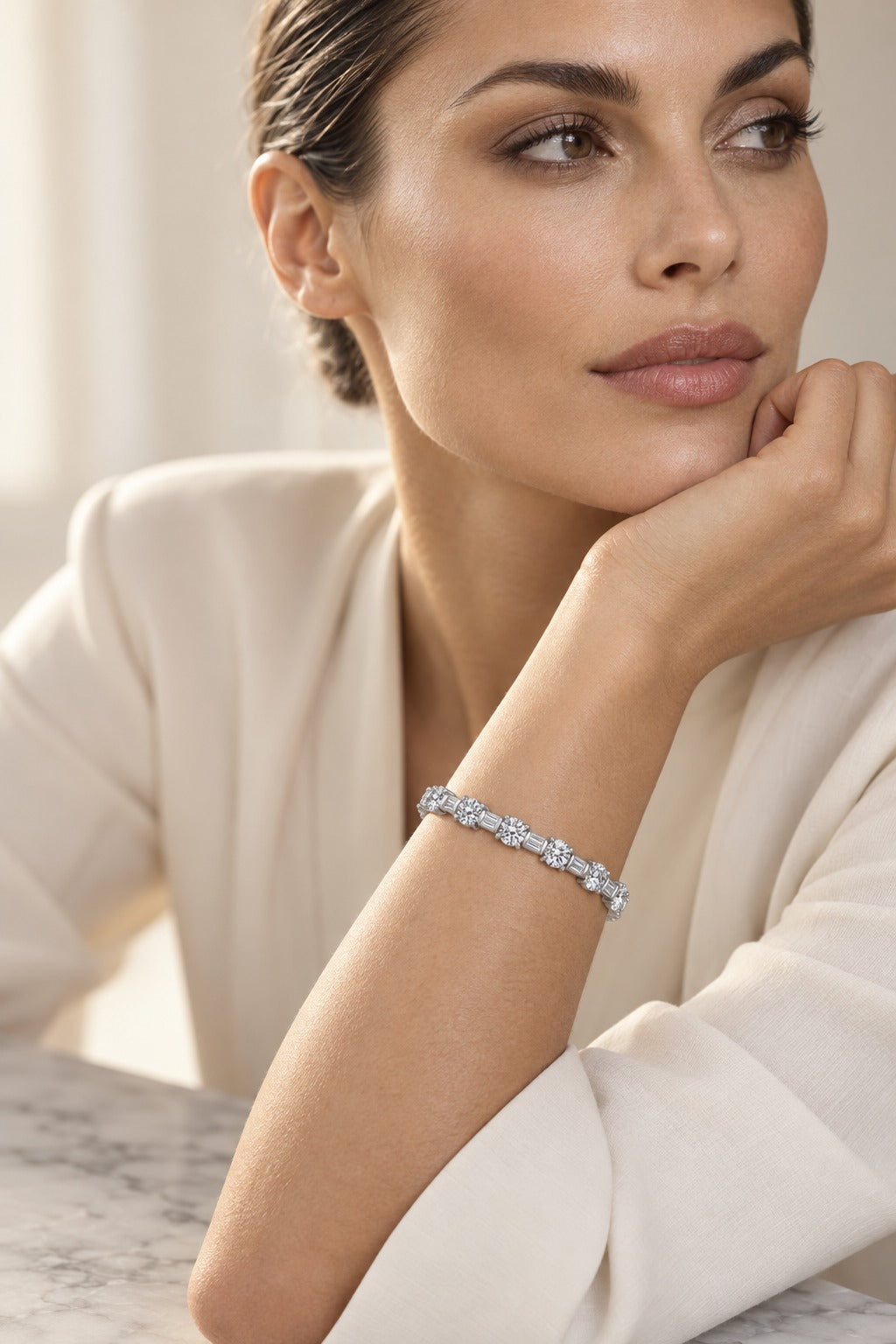 Sterling Silver Lab-Grown Diamond Bracelet – 4 CTW - product