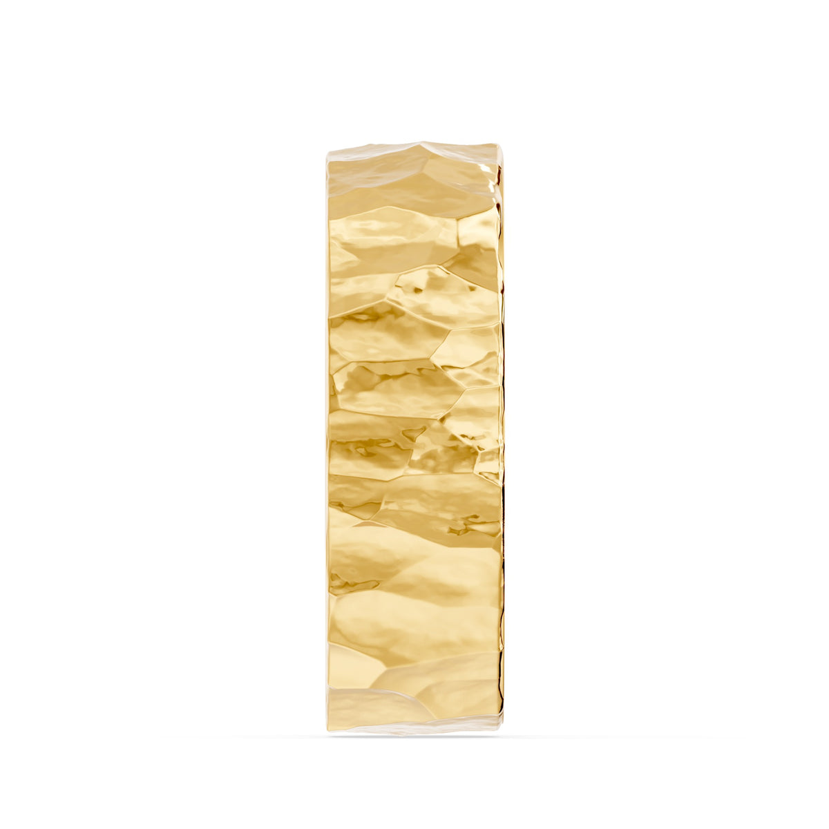 10K Yellow Gold and Black Ceramic Men's Wedding Band - product