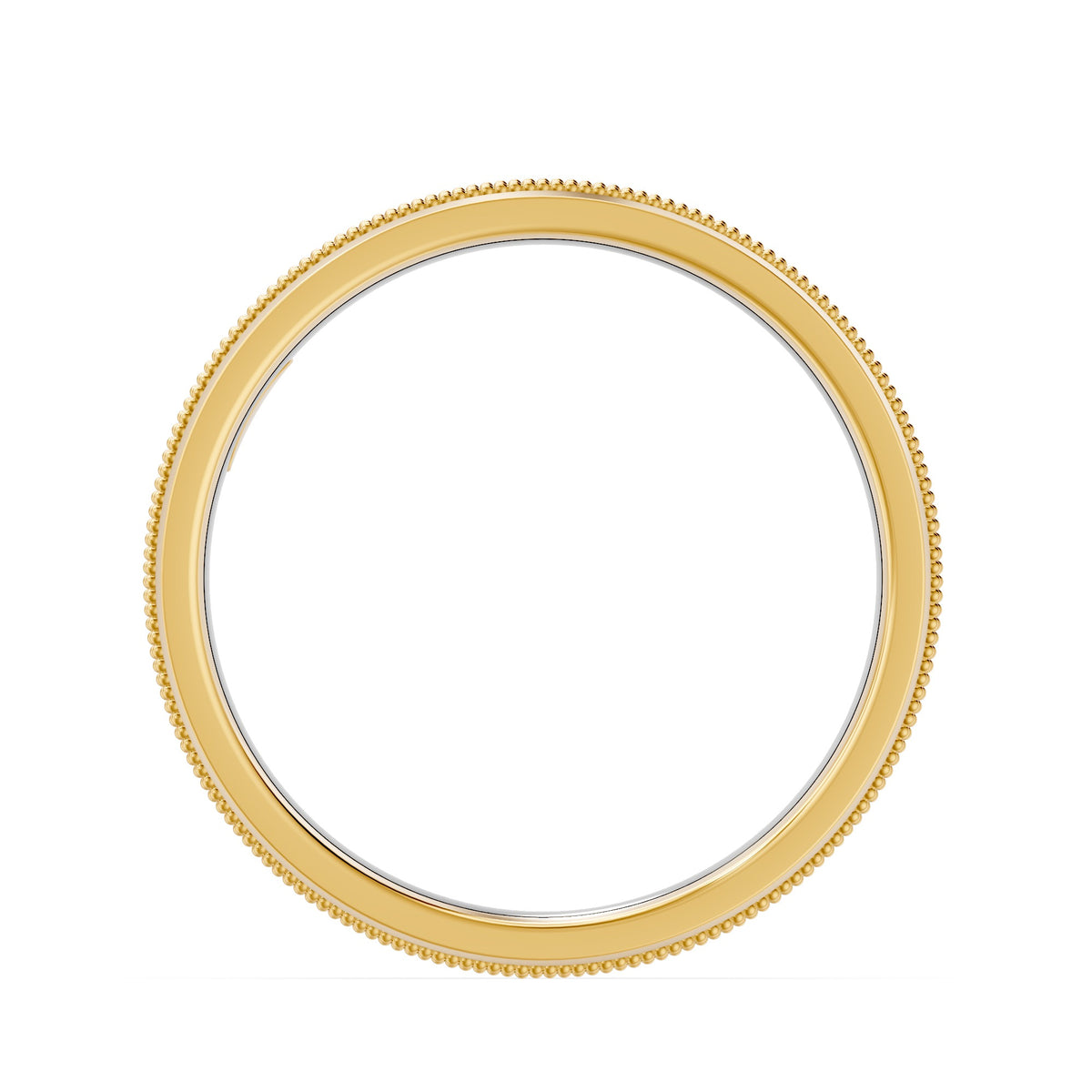 10K Yellow Gold and Ceramic Round Lab-Grown Diamond Men's Wedding Band – 0.08 CTW - product