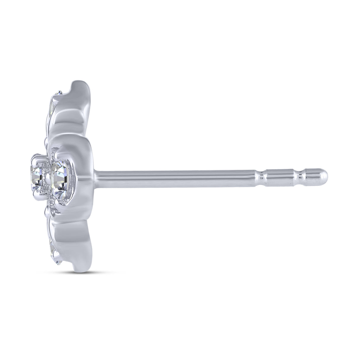 10K White Gold Round Lab-Grown Diamond Earrings – 0.68 CTW - product