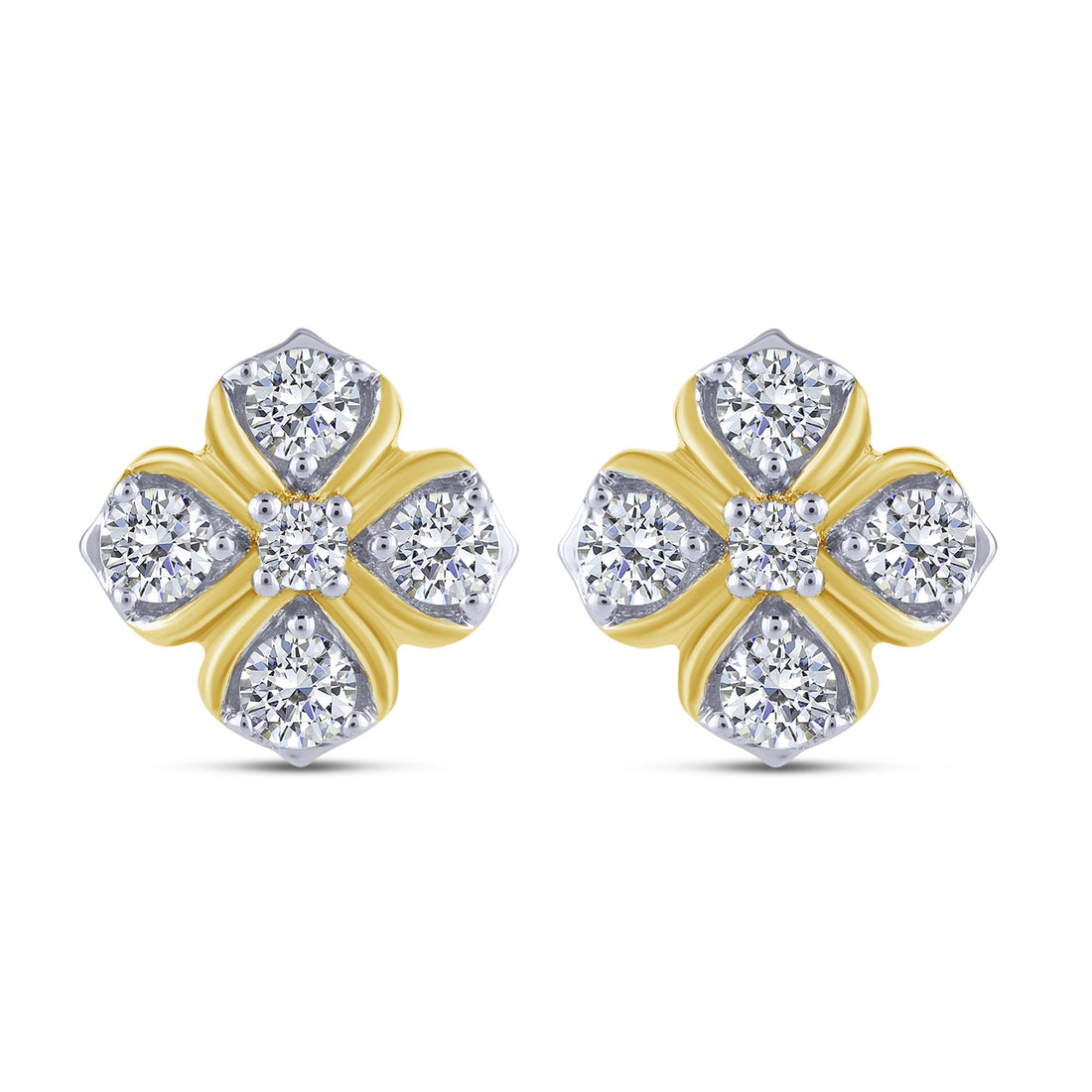 10K Yellow Gold Round Lab-Grown Diamond Stud Earrings – 0.4 CTW - product