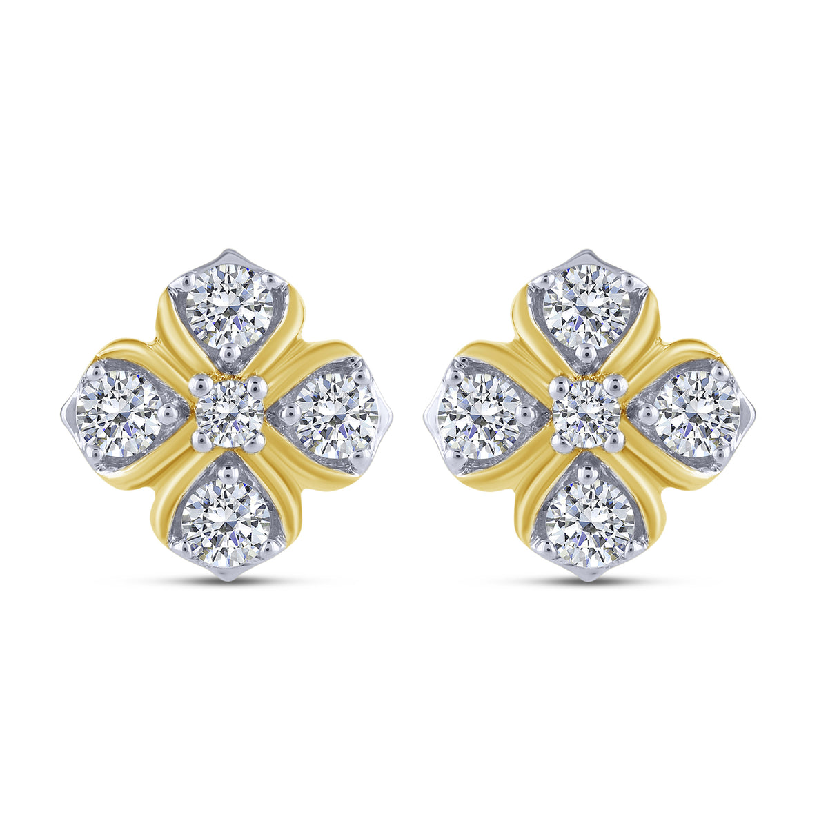 10K Yellow Gold Round Lab-Grown Diamond Stud Earrings – 0.4 CTW - product