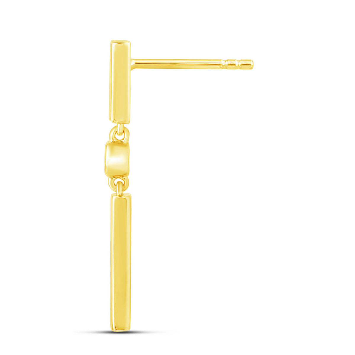 14K Yellow Gold Round Lab-Grown Diamond Fashion Earrings – 0.08 CTW - product