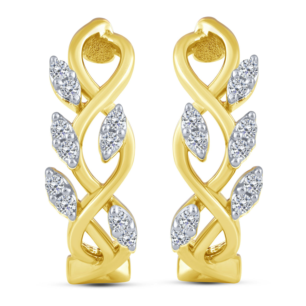 Sterling Silver Round Lab-Grown Diamond Hoop Earrings – 0.2 CTW - product