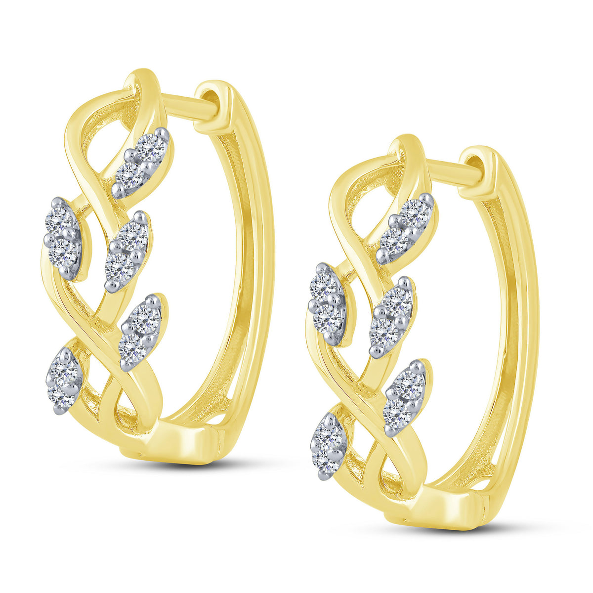 Sterling Silver Round Lab-Grown Diamond Hoop Earrings – 0.2 CTW - product