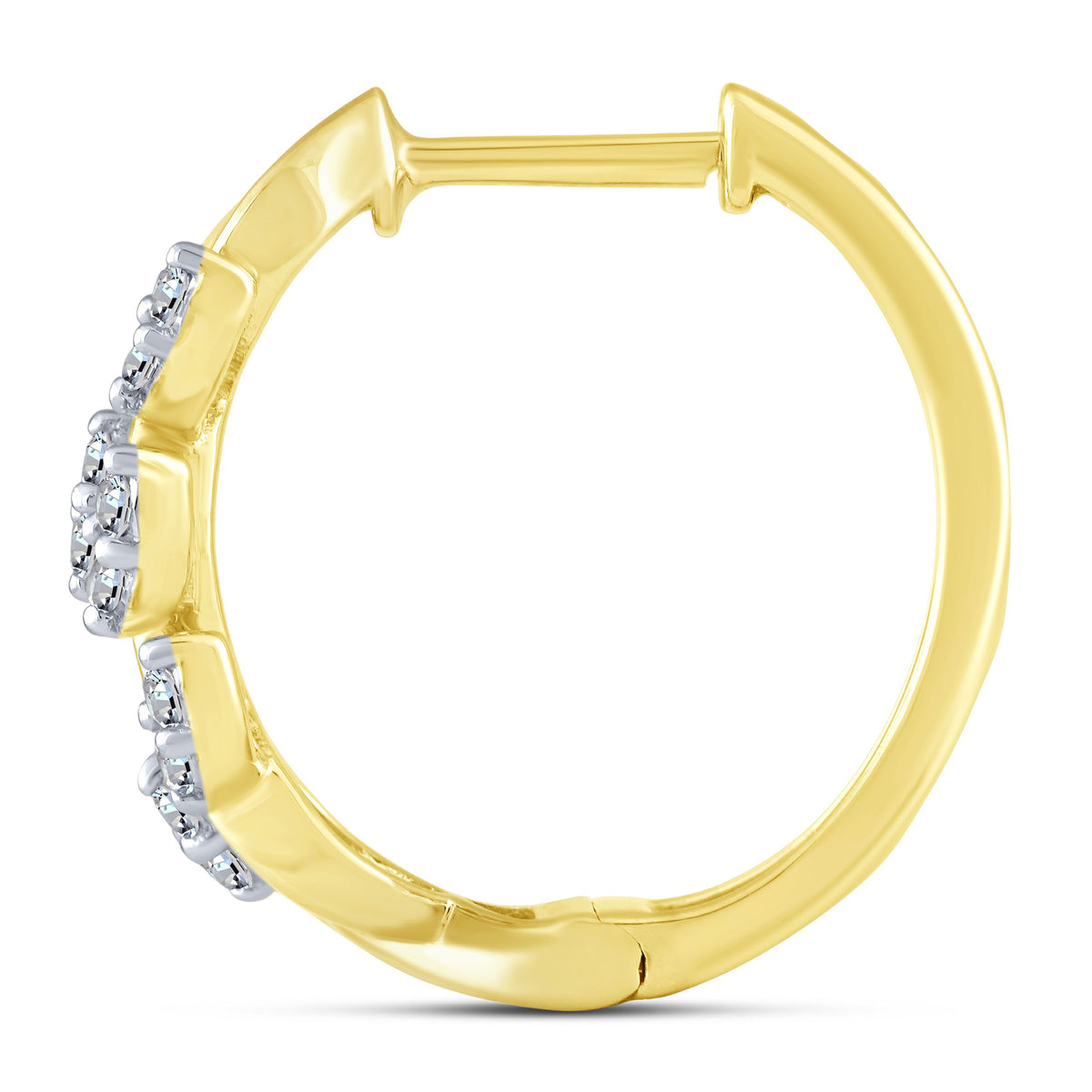 Sterling Silver Round Lab-Grown Diamond Hoop Earrings – 0.2 CTW - product