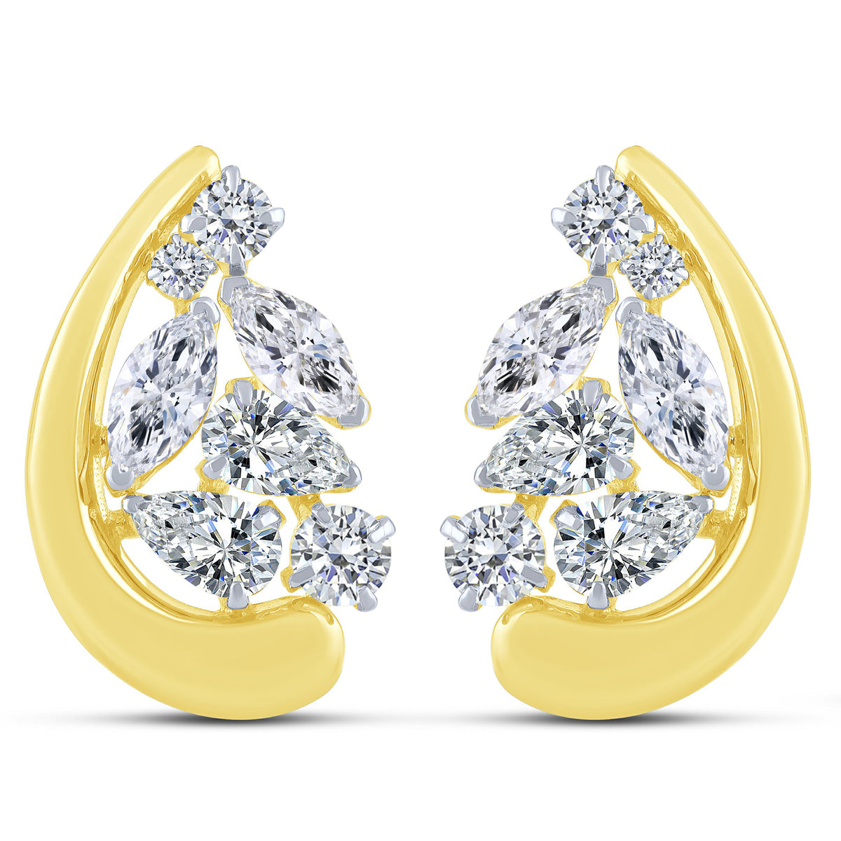 10K Yellow Gold Lab-Grown Diamond Earrings – 1.5 CTW - product