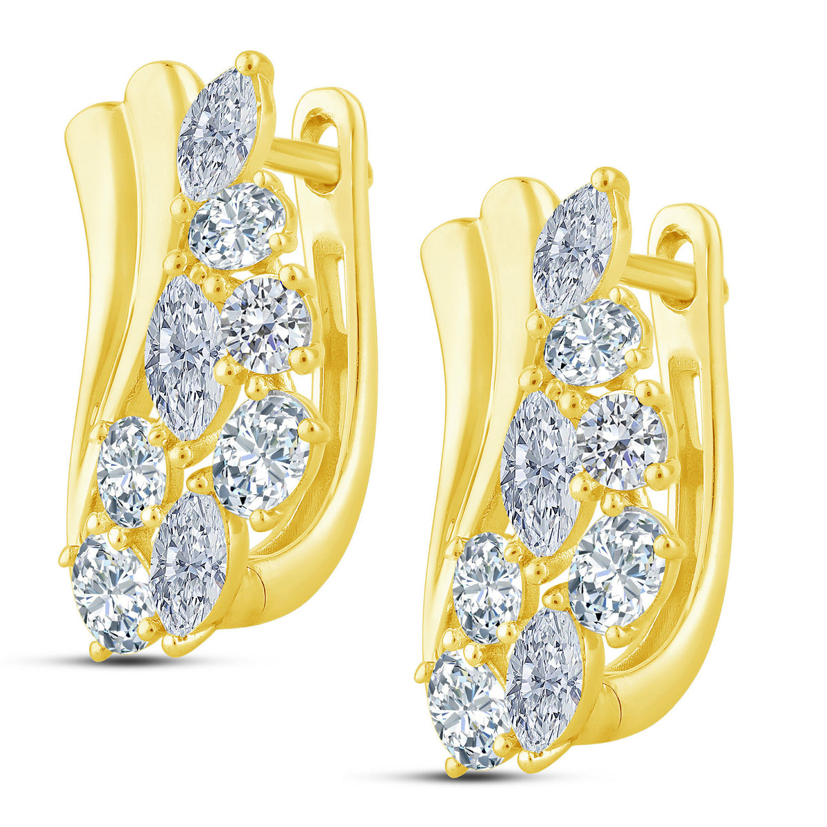 10K Yellow Gold Lab-Grown Diamond Stud Earrings – 1.5 CTW - product