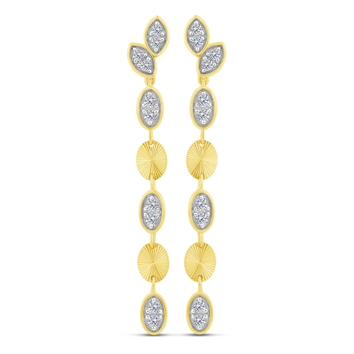 10K Yellow Gold Round Lab-Grown Diamond Earrings – 0.33 CTW - product