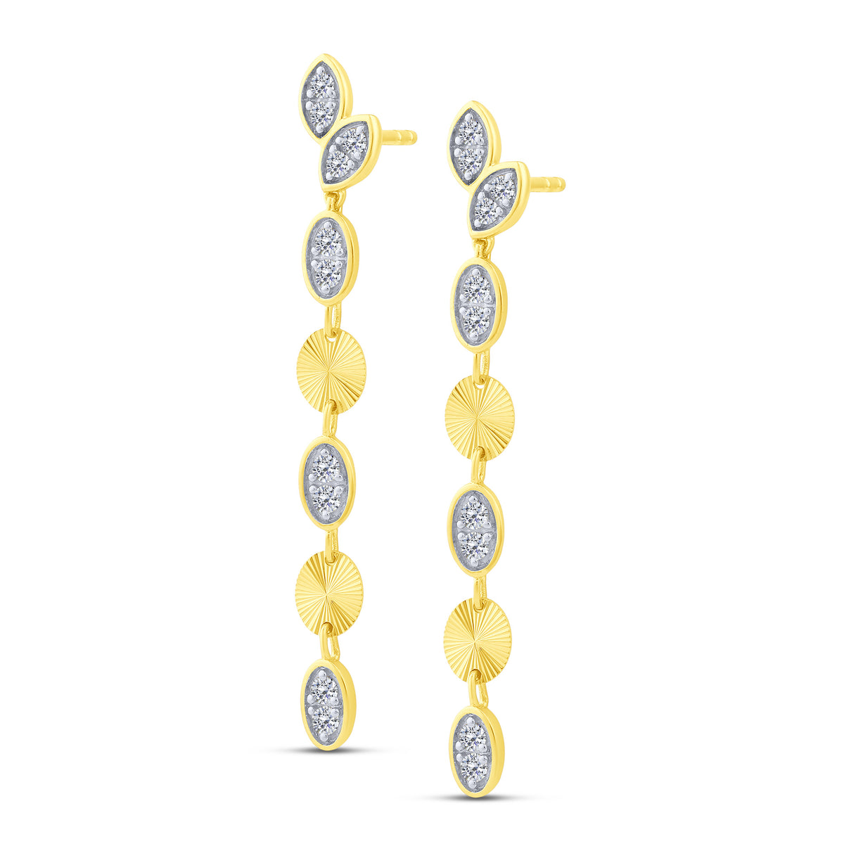 10K Yellow Gold Round Lab-Grown Diamond Earrings – 0.33 CTW - product