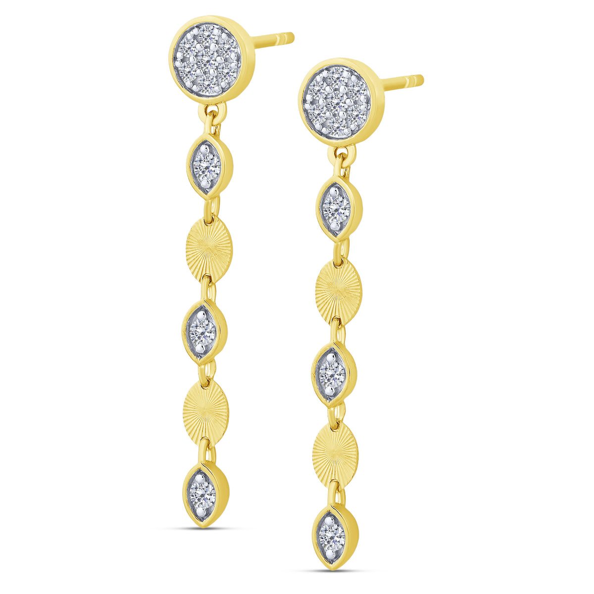 10K Yellow Gold Round Lab-Grown Diamond Earrings – 0.25 CTW - product
