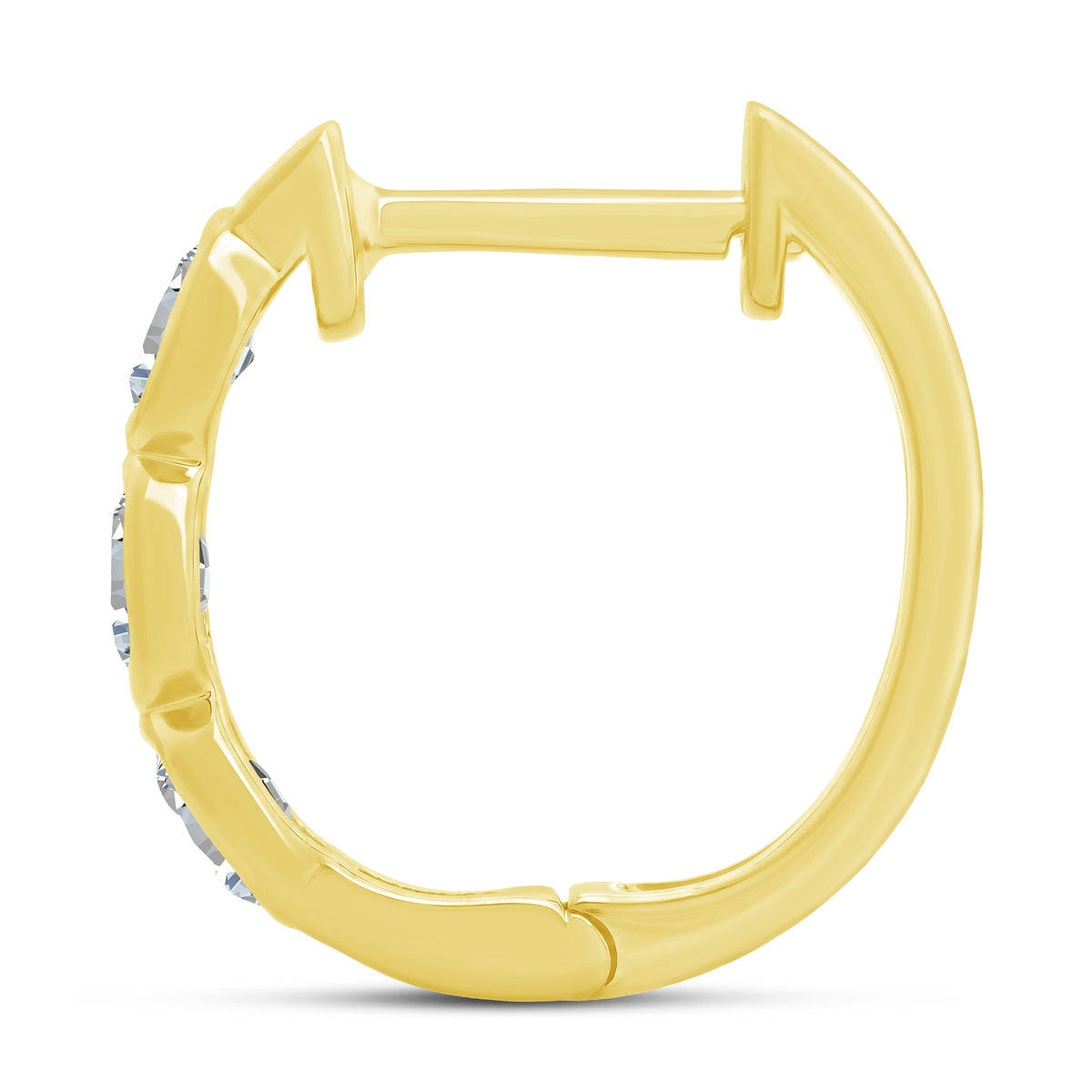 10K Yellow Gold Oval Lab-Grown Diamond Hoop Earrings – 0.54 CTW - product