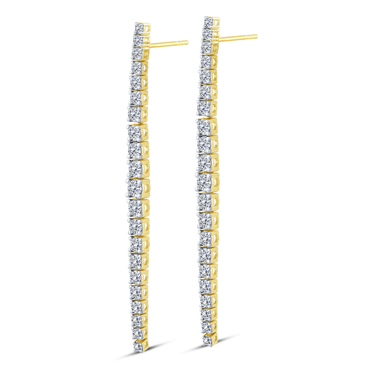 10K Yellow Gold Round Lab-Grown Diamond Stud Earrings – 1.5 CTW - product