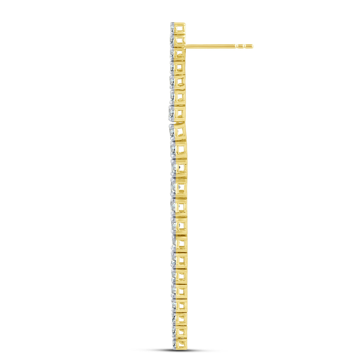 10K Yellow Gold Round Lab-Grown Diamond Stud Earrings – 1.5 CTW - product