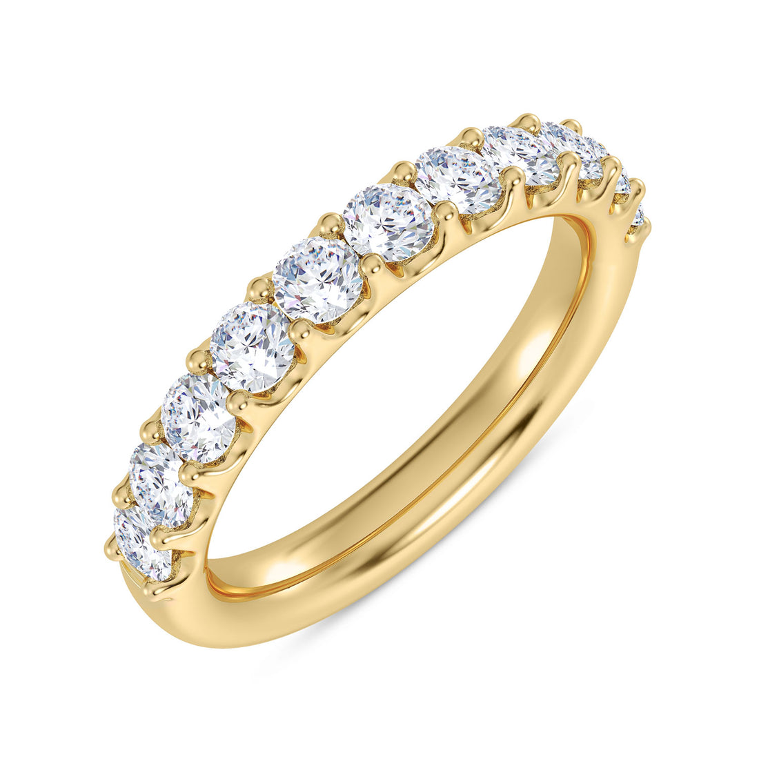 14K Yellow Gold Round Lab-Grown Diamond Wedding Band – 1 CTW - product