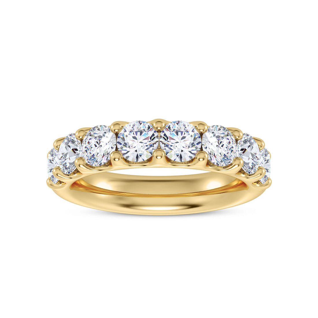 14K Yellow Gold Round Lab-Grown Diamond Wedding Band – 2 CTW - product
