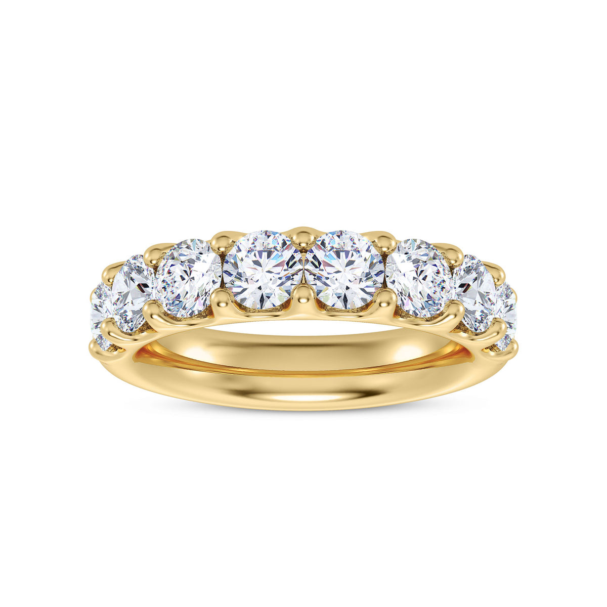 14K Yellow Gold Round Lab-Grown Diamond Wedding Band – 2 CTW - product