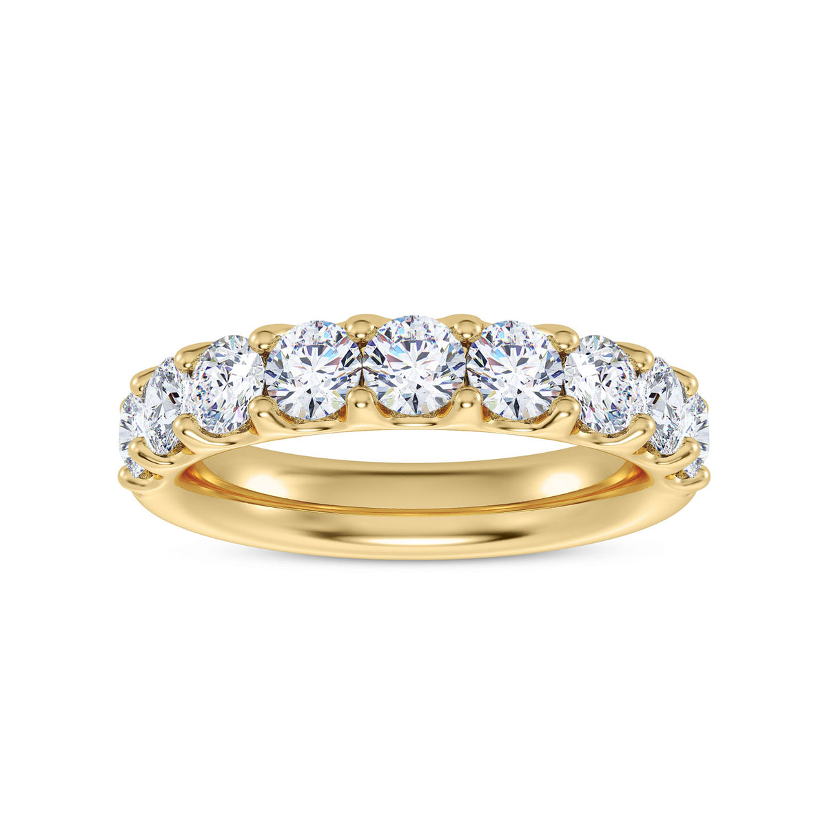 14K Yellow Gold Round Lab-Grown Diamond Wedding Band – 1.5 CTW - product
